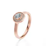 Pierścionek z różowego złota z diamentami AJPZ_108